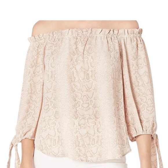 BCBG Max Azria peasant snakeskin blouse, NWT, size M. - Picture 6 of 6